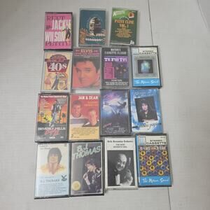Huge Lot Of 15 Music Cassette Tapes Motown, 1940's-1980's Original Cases